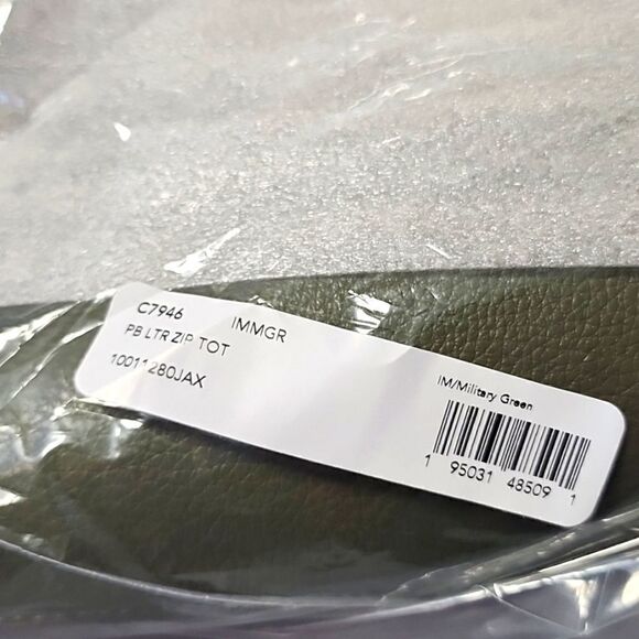 Coach Women Coach zip top tote military green